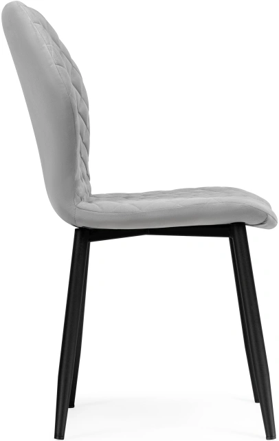 Стул Софи, мягкий, светло-серый / черный