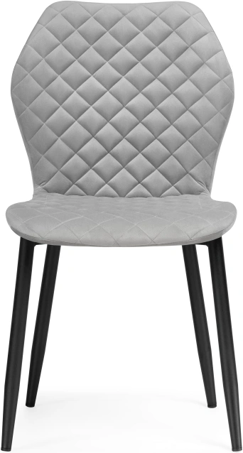 Стул Софи, мягкий, светло-серый / черный