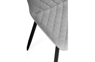 Стул Софи, мягкий, светло-серый / черный