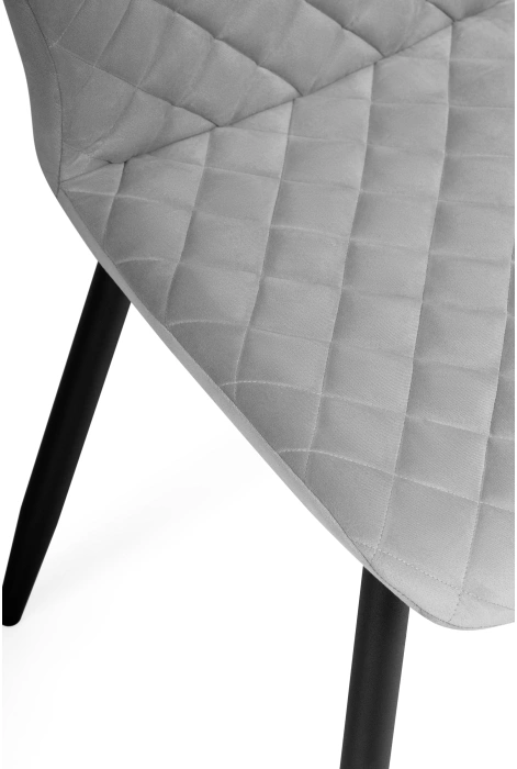 Стул Софи, мягкий, светло-серый / черный