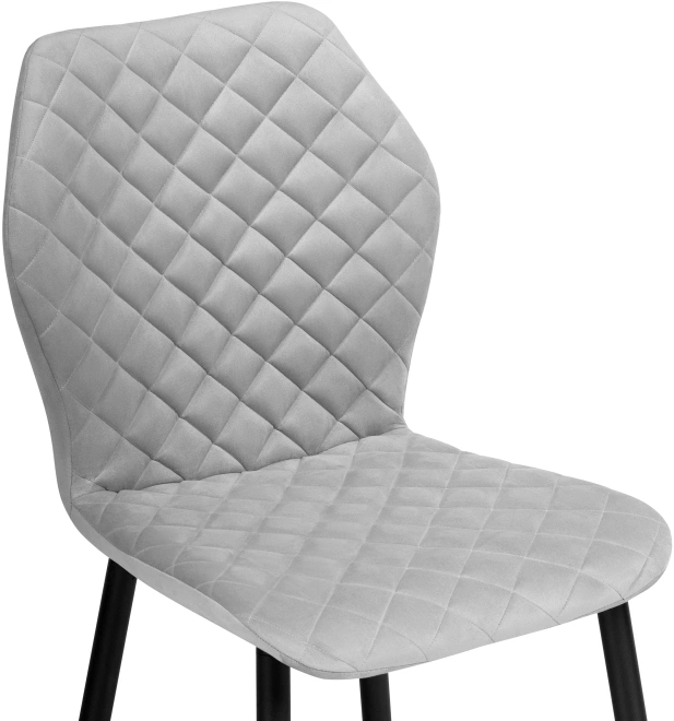 Стул Софи, мягкий, светло-серый / черный