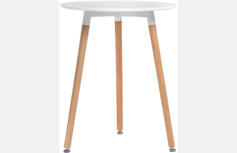 Кухонный стол Lorini, 60x70, МДФ, white, каркас wood 