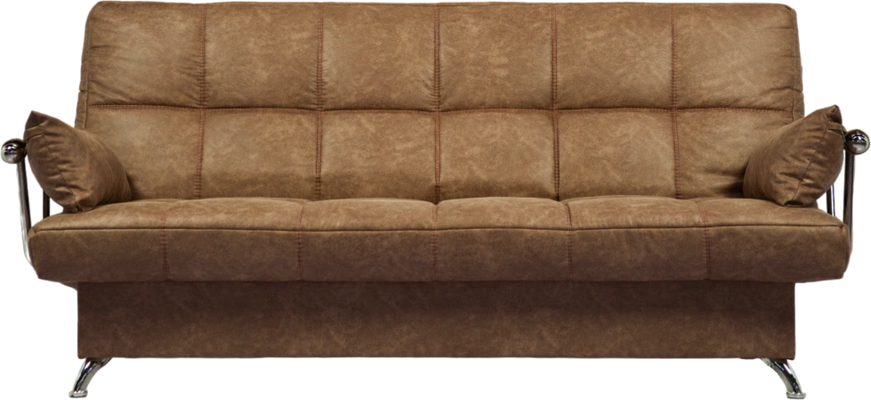 Диван прямой Финка Хром, ткань Плутон 04 (терракот)