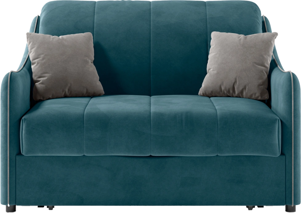 Диван прямой Дели 120, модель 032, Ultra Atlantic / Ultra Dove (синий)