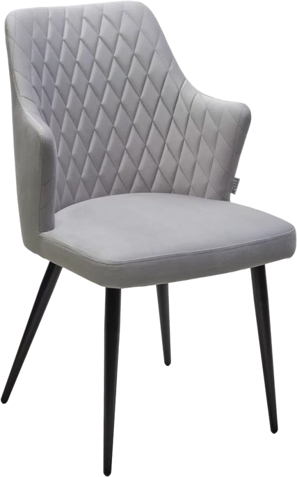 Стул Herman, поворотный, BM-4 светло-серый, велюр, черный каркас