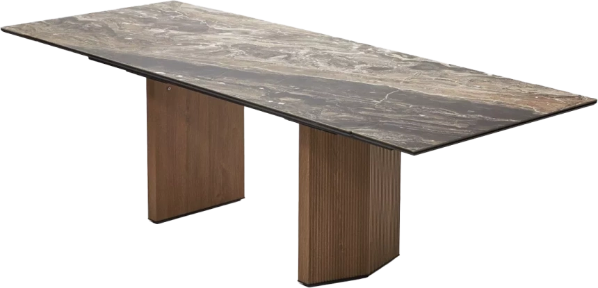 Кухонный стол раздвижной Моцарт 200, Amadeus Polished, керамика, Дуб монтана
