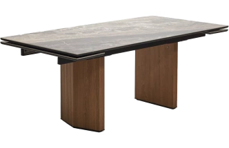 Кухонный стол раздвижной Моцарт 200, Amadeus Polished, керамика, Дуб монтана