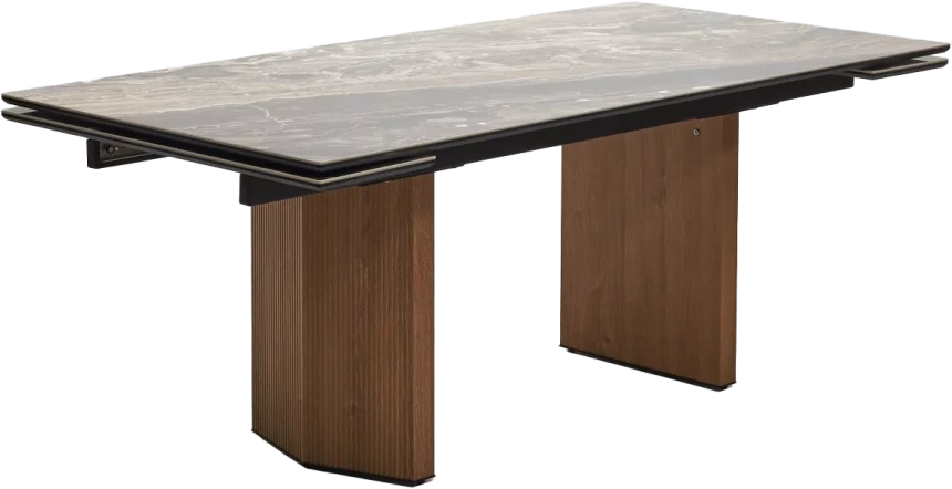 Кухонный стол раздвижной Моцарт 200, Amadeus Polished, керамика, Дуб монтана