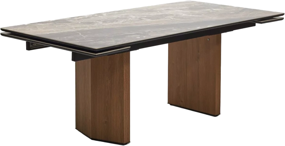 Кухонный стол раздвижной Моцарт 200, Amadeus Polished, керамика, Дуб монтана