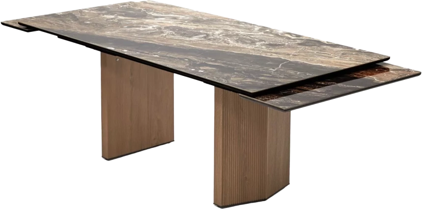 Кухонный стол раздвижной Моцарт 200, Amadeus Polished, керамика, Дуб монтана