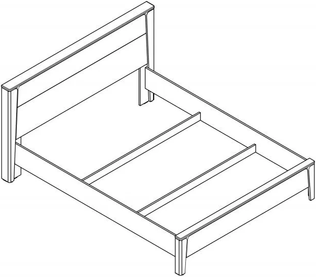 Кровать Мальта 140, полутораспальная, дуб винтерберг