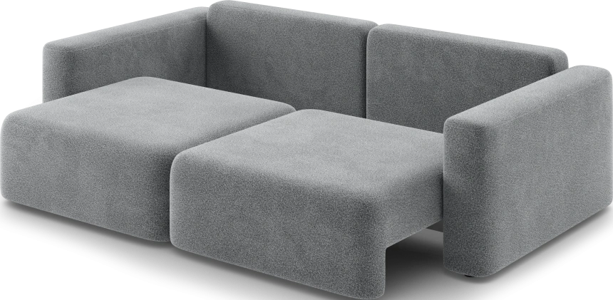 Диван прямой двухместный Дарио, модель 144, OVIS 83 (темно-серый)