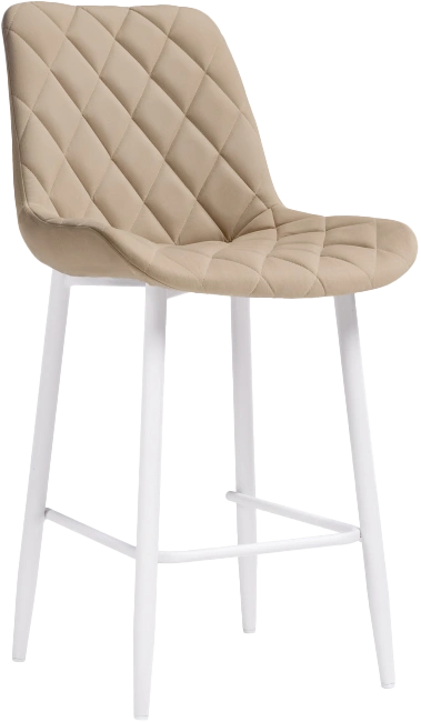 Полубарный стул Баодин К Б/К, бежевый / белый