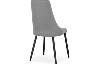 Стул Кора, мягкий, темно-серый / черный