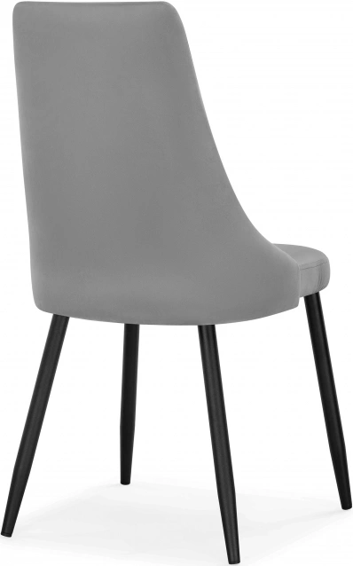 Стул Кора, мягкий, темно-серый / черный
