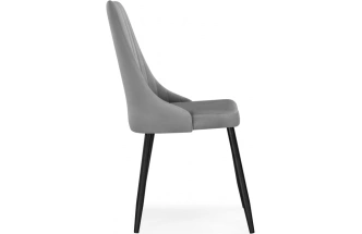 Стул Кора, мягкий, темно-серый / черный