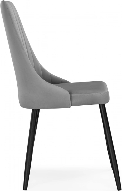 Стул Кора, мягкий, темно-серый / черный