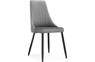 Стул Кора, мягкий, темно-серый / черный