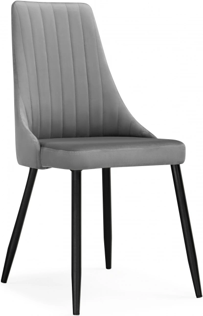 Стул Кора, мягкий, темно-серый / черный