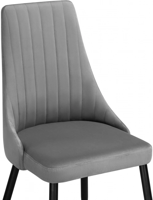 Стул Кора, мягкий, темно-серый / черный