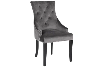 Стул 236, мягкий, велюр, серый Riv96