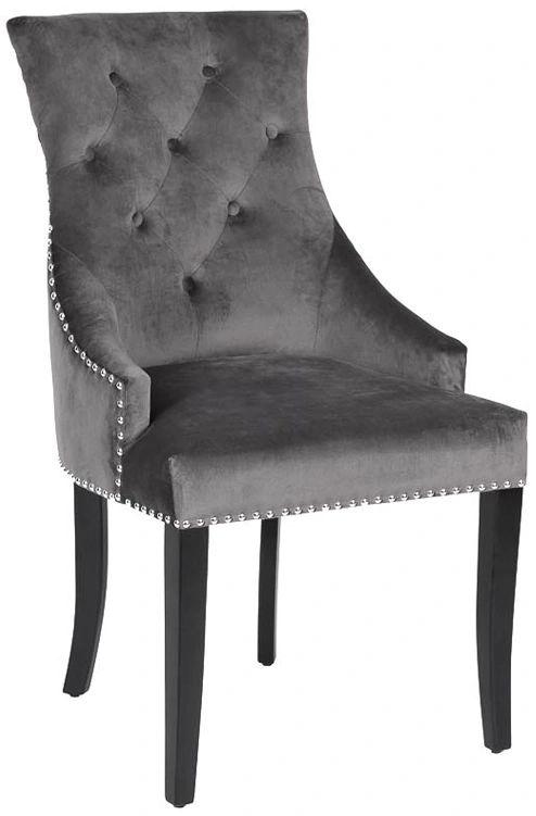 Стул 236, мягкий, велюр, серый Riv96 