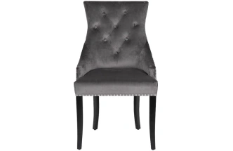 Стул 236, мягкий, велюр, серый Riv96