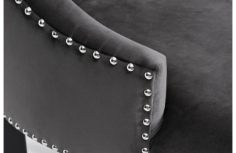 Стул 236, мягкий, велюр, серый Riv96