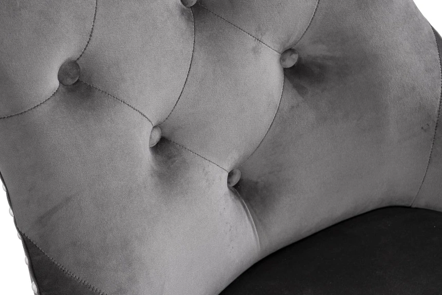 Стул 236, мягкий, велюр, серый Riv96 