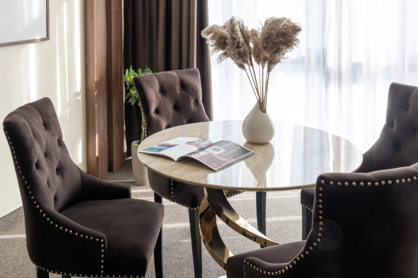 Стул 236, мягкий, велюр, серый Riv96 