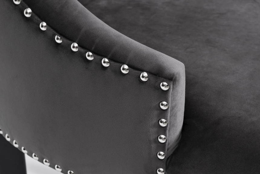 Стул 236, мягкий, велюр, серый Riv96 