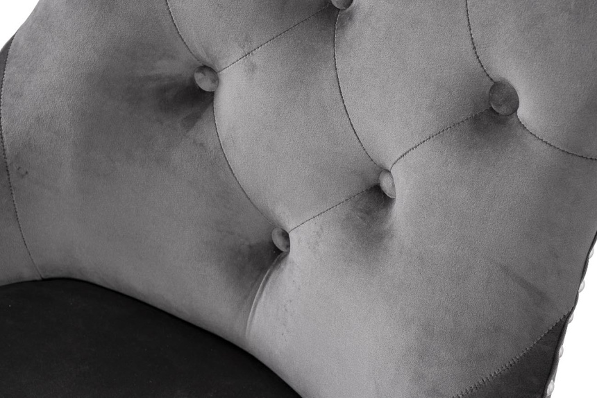 Стул 236, мягкий, велюр, серый Riv96 