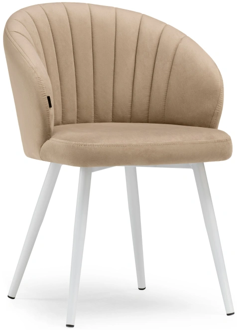 Стул Бэнбу, мягкий, velutto 05 / белый