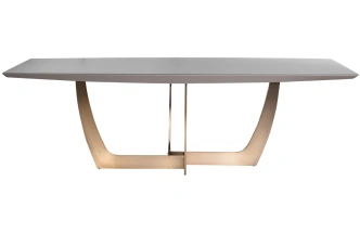 Обеденный стол Space L, МДФ, серый / золотой