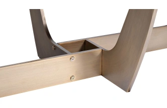 Обеденный стол Space L, МДФ, серый / золотой