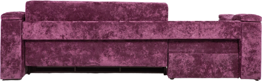 Диван угловой Бруно, Plush rose wood, ткань белая, угол левый
