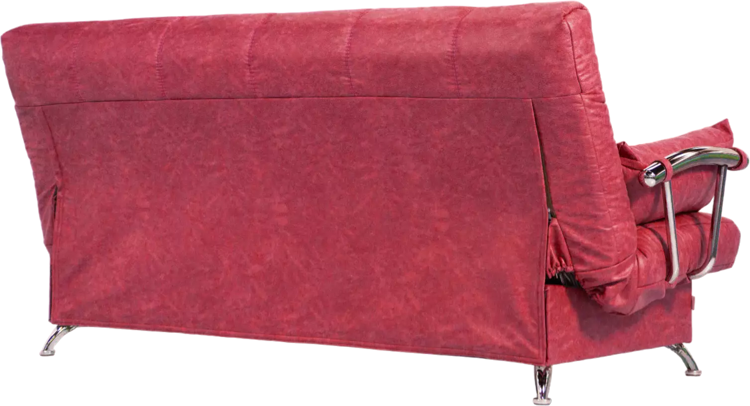 Диван прямой Финка Хром, ткань Таймлесс 35 (красный)