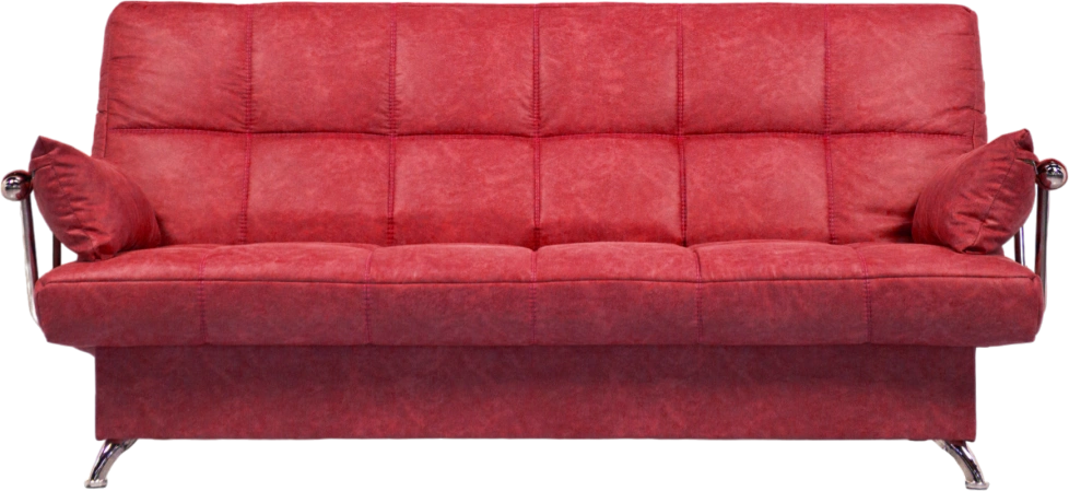Диван прямой Финка Хром, ткань Таймлесс 35 (красный)