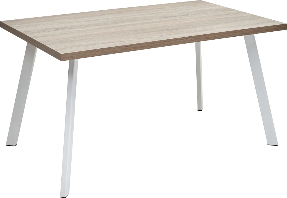 Кухонный стол раздвижной Brick M 140, Дуб Трюфель, Белый