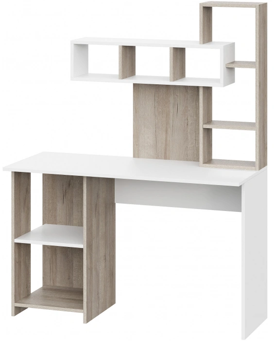 Письменный стол Эфес, дуб крафт серый / белый