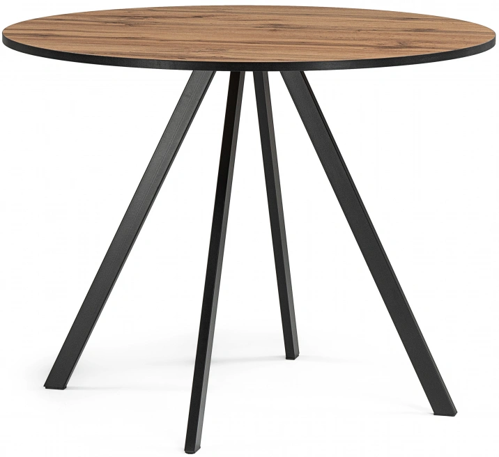 Кухонный стол Баргел, 90x90x75, дуб вотан / черный