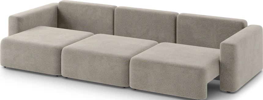 Диван прямой трехместный Дарио, модель 144, OVIS 13 (серый)