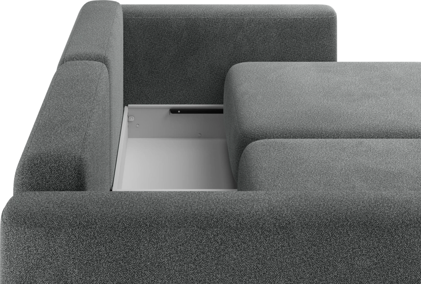 Диван прямой двухместный Дарио, модель 144, OVIS 86 (графитовый)