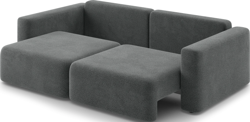 Диван прямой двухместный Дарио, модель 144, OVIS 86 (графитовый)