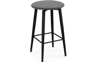 Полубарный табурет Гангток, крутящийся, графит / черный матовый
