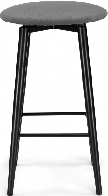 Полубарный табурет Гангток, крутящийся, графит / черный матовый