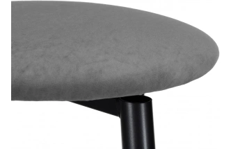 Полубарный табурет Гангток, крутящийся, графит / черный матовый