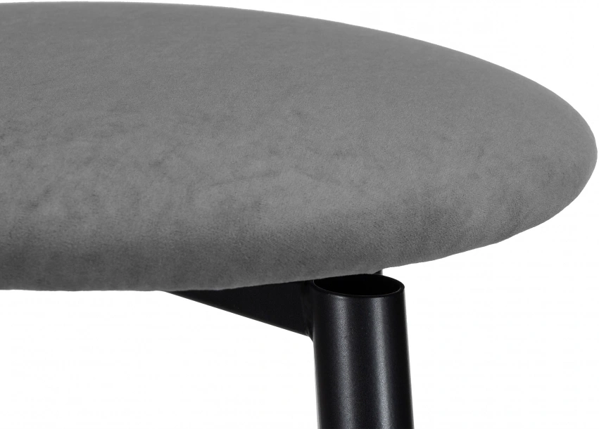 Полубарный табурет Гангток, крутящийся, графит / черный матовый