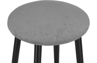 Полубарный табурет Гангток, крутящийся, графит / черный матовый