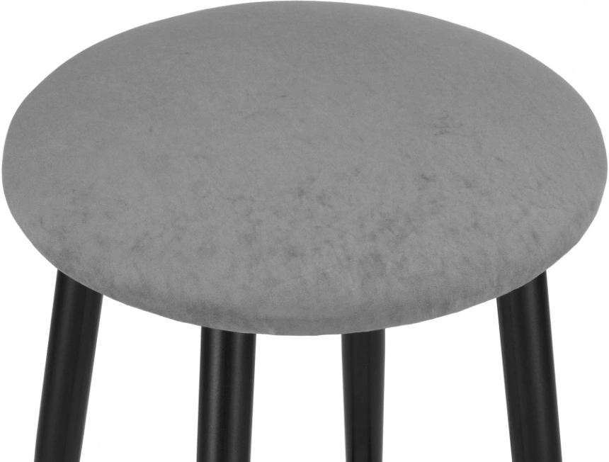 Полубарный табурет Гангток, крутящийся, графит / черный матовый